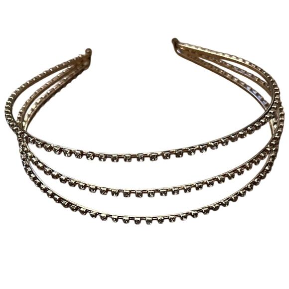 Nwt- Zara- triple strand rhinestone headband - Picture 1 of 4